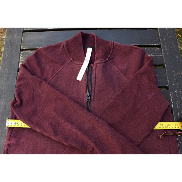 Lululemon - Pleat to Street Bomber in Heathered Bordeaux - Stretch Terry, 6 - Picture 8 of 13